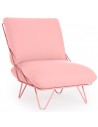 Diabla Valentina loungestol i stål og tekstil 66 x 86 cm - Pink/Pink