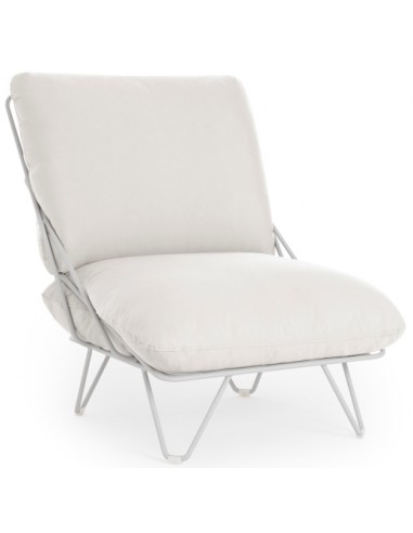 Billede af Diabla Valentina loungestol i stål og tekstil 66 x 86 cm - Grå/Grå