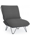 Diabla Valentina loungestol i stål og tekstil 66 x 86 cm - Antracit/Hexagon grå