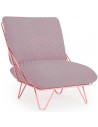 Diabla Valentina loungestol i stål og tekstil 66 x 86 cm - Pink/Hexagon pink