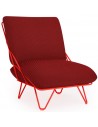 Diabla Valentina loungestol i stål og tekstil 66 x 86 cm - Rød/Hexagon rød