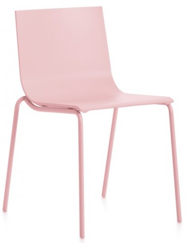 Se Diabla Vent havestol i stål og polyurethan H78 cm - Pink hos Lepong.dk