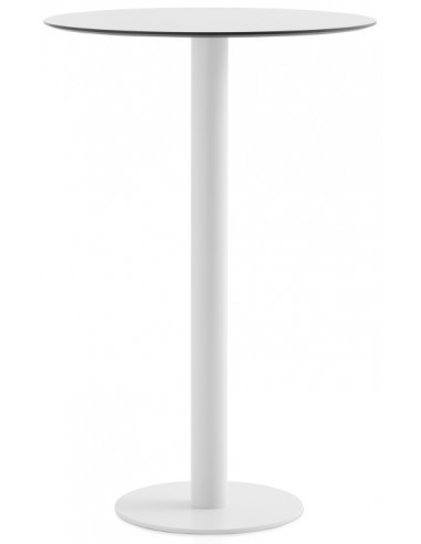 Billede af Diabla Mona bar havebord i stål og phenolic kunststof H105 x Ø70 cm - Hvid