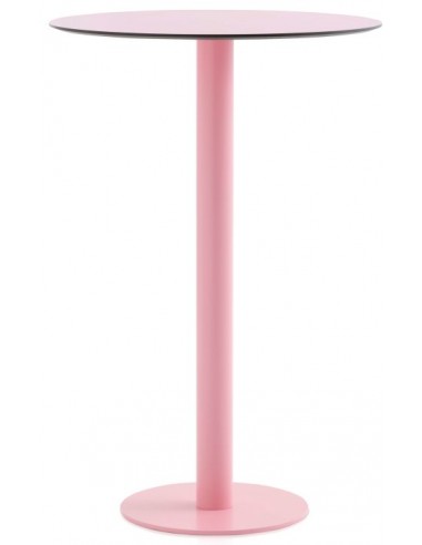 Se Diabla Mona bar havebord i stål og phenolic kunststof H105 x Ø70 cm - Pink hos Lepong.dk