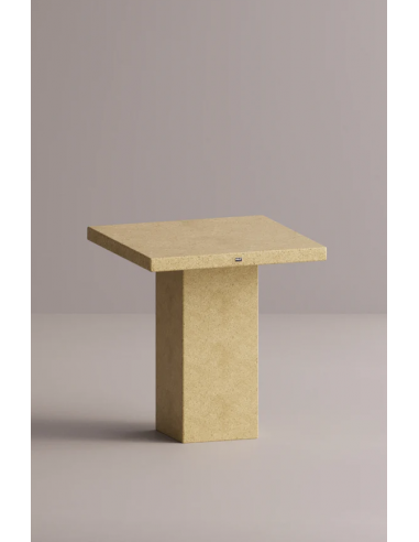 Billede af Ether spisebord i letbeton H75 x B70 x D70 cm - Gul terrazzo