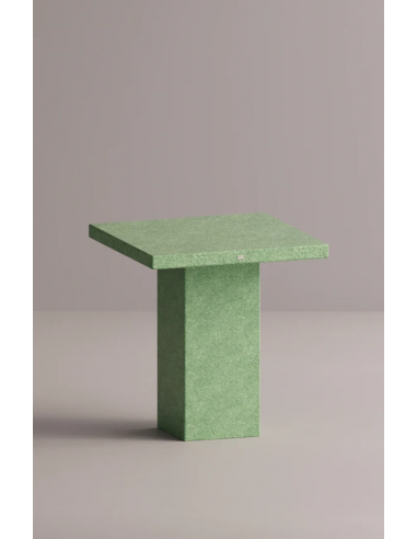 Se Ether spisebord i letbeton H75 x B70 x D70 cm - Grøn terrazzo hos Lepong.dk