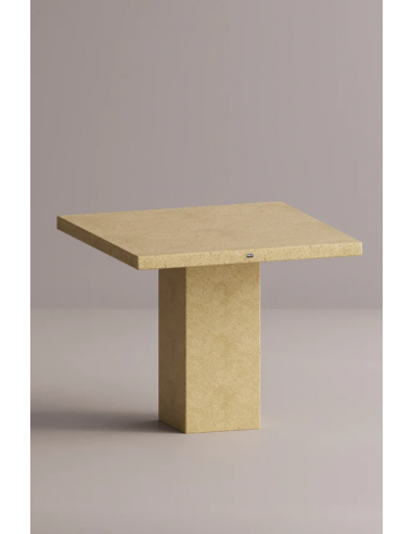 Se Ether spisebord i letbeton H75 x B90 x D90 cm - Gul terrazzo hos Lepong.dk