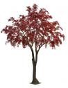 Stort kunstigt træ H300 cm - Rød