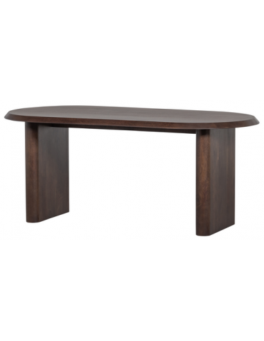 Billede af Ovalt spisebord i mangotræ 180 x 90 cm - Brun