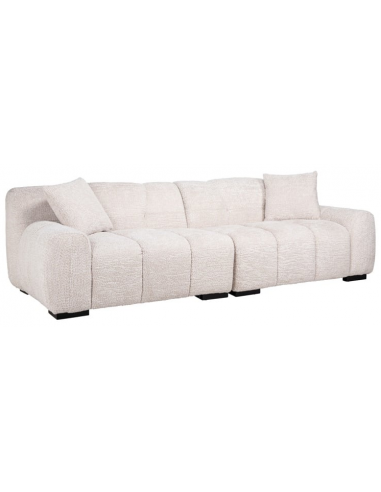 Se Charelle 3-personers sofa i chenille 250 x 108 cm - Sort/Creme hos Lepong.dk