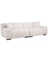 Charelle 3-personers sofa i chenille 250 x 108 cm - Sort/Creme