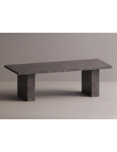 Billede af Tartarus spisebord i letbeton H75 x B240 x D100 cm - Antracit terrazzo