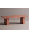 Tartarus spisebord i letbeton H75 x B240 x D100 cm - Rød terrazzo