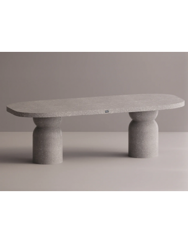 Billede af Gaia spisebord i letbeton H75 x B240 x D90 cm - Grå terrazzo