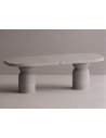 Gaia spisebord i letbeton H75 x B240 x D90 cm - Grå terrazzo