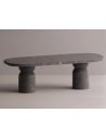 Gaia spisebord i letbeton H75 x B240 x D90 cm - Antracit terrazzo