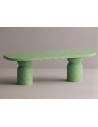 Gaia spisebord i letbeton H75 x B240 x D90 cm - Grøn terrazzo