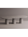 Gaia spisebord i letbeton H75 x B300 x D105 cm - Grå terrazzo