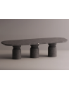 Gaia spisebord i letbeton H75 x B300 x D105 cm - Antracit terrazzo