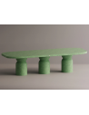Gaia spisebord i letbeton H75 x B300 x D105 cm - Grøn terrazzo