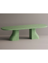 Uranus spisebord i letbeton H75 x B300 x D105 cm - Grøn terrazzo
