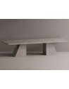 Metis spisebord i letbeton H75 x B320 x D105 cm - Grå terrazzo