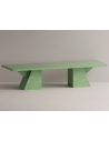 Metis spisebord i letbeton H75 x B320 x D105 cm - Grøn terrazzo