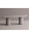 Pontus spisebord i letbeton H75 x B240 x D77 cm - Grå terrazzo