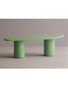Pontus spisebord i letbeton H75 x B240 x D77 cm - Grøn terrazzo