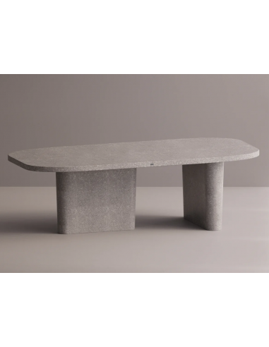 Billede af Lerina spisebord i letbeton H75 x B240 x D105 cm - Grå terrazzo