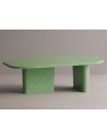 Lerina spisebord i letbeton H75 x B240 x D105 cm - Grøn terrazzo
