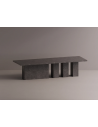 Rod spisebord i letbeton H75 x B300 x D110 cm - Antracit terrazzo