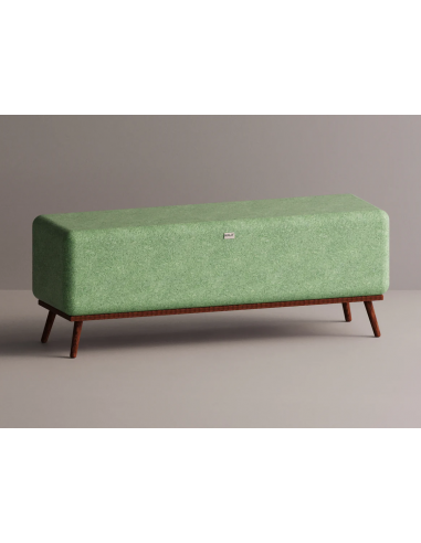 Billede af Anitta tvbord i letbeton og træ H60 x B160 x D50 cm - Brun/Grøn terrazzo