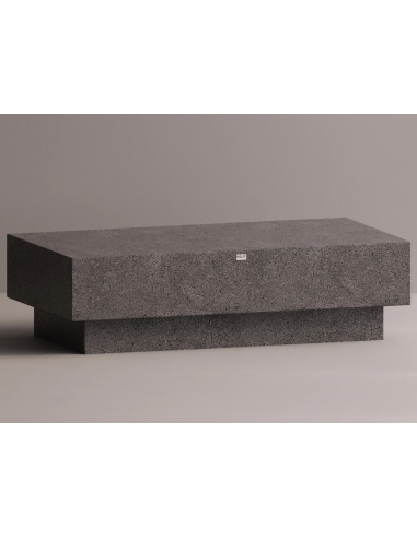 Billede af Tengri sofabord i letbeton H50 x B170 x D90 cm - Antracit terrazzo