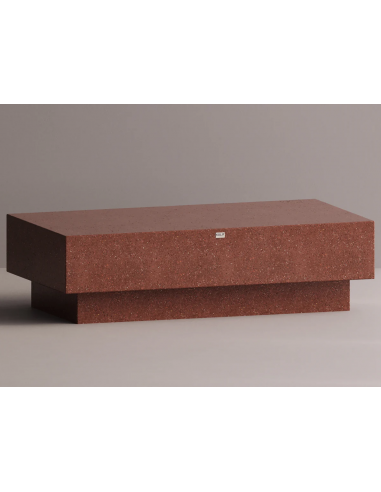 Billede af Tengri sofabord i letbeton H50 x B170 x D90 cm - Bordeaux terrazzo