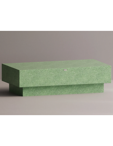 Se Tengri sofabord i letbeton H50 x B170 x D90 cm - Grøn terrazzo hos Lepong.dk