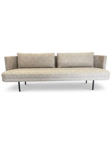 Zilt 2-personers sofa i metal og tekstil 180 x 75 cm – Sort/Gråbrun