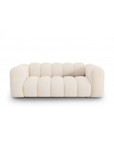 Lupine 2-personers sofa i chenille B198 x D87 cm – Sort/Lys beige