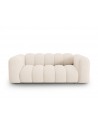 Lupine 2-personers sofa i chenille B198 x D87 cm - Sort/Lys beige