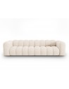 Lupine 4-personers sofa i chenille B288 x D87 cm - Sort/Lys beige