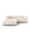 Lupine venstrevendt chaiselong sofa i chenille B228 x D175 cm - Sort/Lys beige