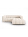 Lupine højrevendt chaiselong sofa i chenille B228 x D175 cm - Sort/Lys beige
