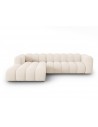 Lupine venstrevendt chaiselong sofa i chenille B288 x D175 cm - Sort/Lys beige