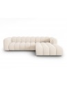 Lupine højrevendt chaiselong sofa i chenille B288 x D175 cm - Sort/Lys beige