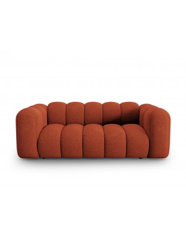 Lupine 2-personers sofa i chenille B198 x D87 cm – Sort/Terracotta