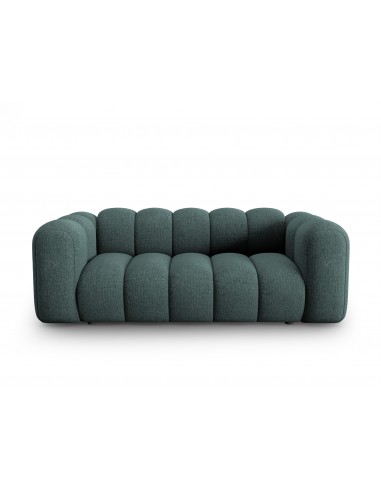 Lupine 2-personers sofa i chenille B198 x D87 cm – Sort/Petrolium