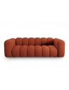 Lupine 3-personers sofa i chenille B228 x D87 cm - Sort/Terracotta