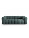 Lupine 3-personers sofa i chenille B228 x D87 cm - Sort/Petrolium