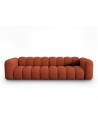 Lupine 4-personers sofa i chenille B288 x D87 cm - Sort/Terracotta