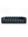 Lupine 4-personers sofa i chenille B288 x D87 cm - Sort/Blå
